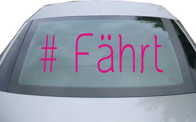 Produktbild von Indigos UG - Aufkleber Heckscheibe & Motorklappe DE6988 - pink - 600x197 mm - #Fährt - Auto Scheiben Fenster Heckklappe Tuning Racing JDM - Die cut