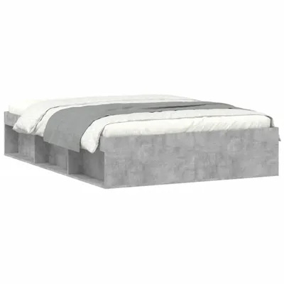 Produktbild von vidaXL Bettgestell Betongrau 135x190 cm