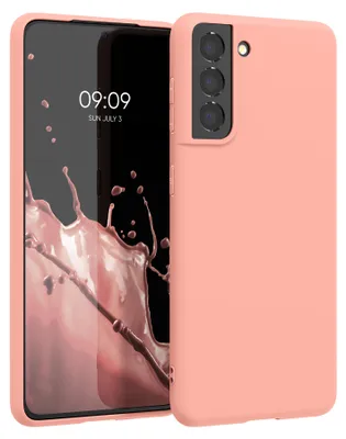 Produktbild von kwmobile Handyhülle für Samsung Galaxy S21 Hülle - TPU Case - Kabelloses Laden - Schutzhülle Cover in Koralle matt
