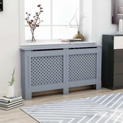 Produktbild von Heizkörperverkleidung Anthrazit 152 x 19 x 81 cm MDF , Klima- & Heizgeräte Zubehör Design 2024