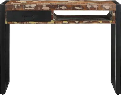 Productafbeelding van vidaXL Bureau, meerkleurig, 100x50x75 cm, massief hout, gerecycled hout