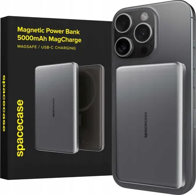 Obrázok produktu pre Indukčná powerbanka s Magsafe SPACECASE Power bank 5000mAh MagCharge PB01 Grey