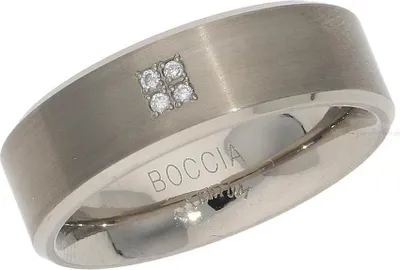 Produktbild von Boccia Ring 0101-1253 Titan, mit Brillanten, Größe 53