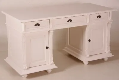 Produktbild von Casa Padrino Schreibtisch Kiefer Massiv England Creme - Englischer Schreibtisch - Antik Stil - Empire Jugendstil Barock Kolonial Shabby Chic
