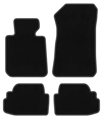 Produktbild von Velours-Fußmatten für BMW 1 E82 2007-2013 (Coupé) – 4-tlg, Schwarz, passgenau – Wielganizator BASIC