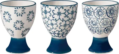 Immagine prodotto di Set di doppiette per uova - 3 pezzi - Bianco - Vetroceramica