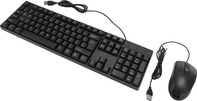 Obrázek produktu pro Drátová klávesnice USB Sada myší Ergonomická klávesnice s 104 klávesami Pohodlný úchop Myš pro hry Podnikání