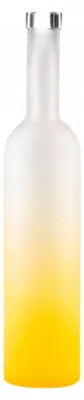 Produktbild von Futura Glasflasche 500 ml Lemon Matt Satiniert mit Korken Likörflasche Sirupflasche Saftflasche Deko Geschenk