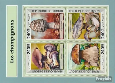 Produktbild von Briefmarken Dschibuti 2017 Mi 1846-1849 Kleinbogen (kompl. Ausg.) postfrisch Pilze