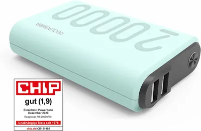Produktbild von RealPower PB-20000PD+ Nutopia, 20000 mAh, Blau