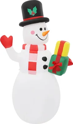 Immagine prodotto di Pupazzo di neve gonfiabile, altezza 1,5 m, decorazione illuminata a LED, BIANCO