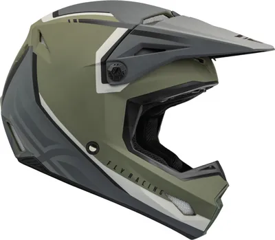 Produktbild von Fly Racing Kinetic Vision Motocross Helm, grau/grün, S (56)