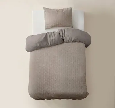 Imagen del producto de Sábanas de franela Sleeptime, color taupe, 140 x 220 cm