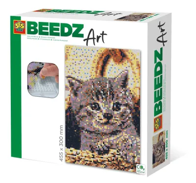 Zdjęcie produktu dla SES Creative Beedz art Cat, 12 lat(a), Chłopak, dziewczyna, Kot, Wielobarwny, 300 mm, 455 mm