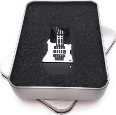 Produktbild von Onwomania Rock Gitarre Rubber Guita USB Stick in Alu Geschenkbox 128 GB USB 3.0