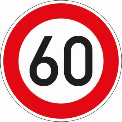 Produktbild von Dreifke® Schild I Verkehrszeichen Zulässige Höchstgeschwindigkeit 60, Nr.274-...