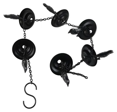 Productafbeelding van Vogelregenketting, decoratieve hangketting voor buiten, met 6 vogels, 9 x 7 x 80 cm