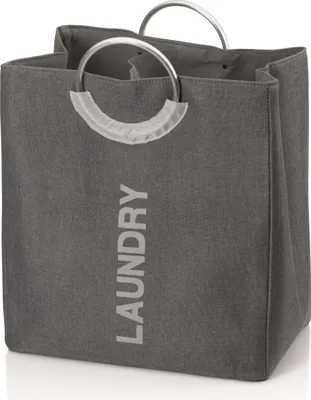Produktbild von kela Wäschesack Palma dunkelgrau 50x54x29 cm Wäschesortierer 24403 granitgrau