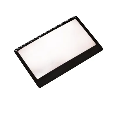 Produktbild von Tragbarer 3x Kartenstil ultra-dünner Klarheit Vergrößerungsglas-Lesen Lektüre für Outdoor-Schwarz