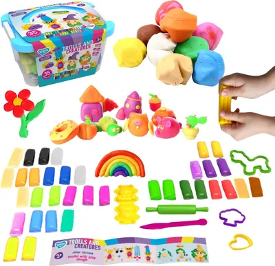 Produktbild von Trolls Creatures Plastilin-Modelliermasse-Formen 41220