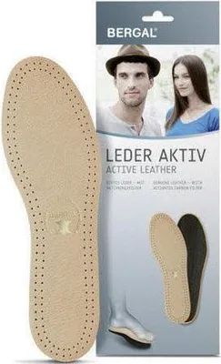 Produktbild von BNS International GmbH 6911 Leder Aktiv Einlegesohle, Weiss, Gr. 40
