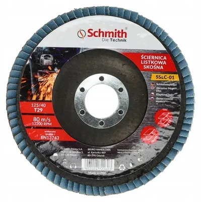 Zdjęcie produktu dla Tarcza segmentowa 125/40 Schmith, tarcza szlifierska do szlifierki kątowej do metalu i stali - profesjonalna jakość
