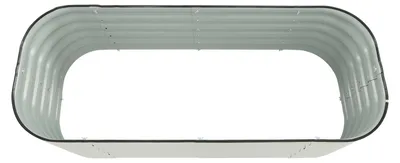 Immagine prodotto di Aiuola rialzata, fioriera in metallo resistente, ampia superficie di coltivazione, BIANCO, 150x60x43 cm
