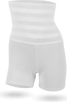 Produktbild von Figurformender Bodyshaper Longpants ( Weiß / L ) Highwaist Miederhose mit Bauchweg Effekt - Shapewear Bodypants, bequemer Miederslip Hohe Taille