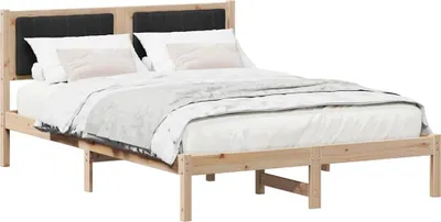 Obrázok produktu pre Rám postele s čalúneným čelom Čierna 135 x 190 cm
