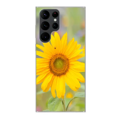 Produktbild von MuchoWow® Handyhülle Schutzhülle Hülle für Samsung Galaxy S22 Ultra Blumen - Sonnenblume - Gelb Silikon Softcase Handy Hülle - Abbildung