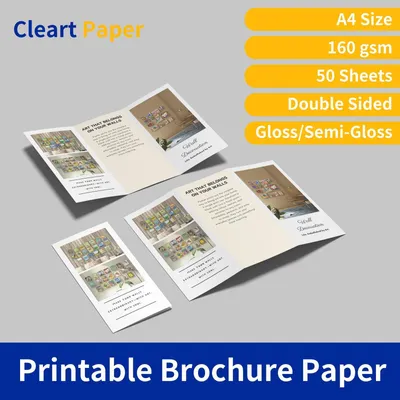 Obrázok produktu pre Inkoustový fotopapier, obojstranne lesklý, 160 g/m², 50 listov, formát A4, vhodný na fotografie a brožúry