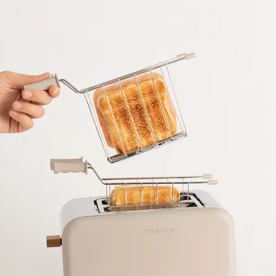 Produktbild von Pack TOAST RETRO Klein Toaster für breite Scheiben + 2 SANDWICHZANGEN