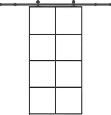 Obrázek produktu pro Posuvné dveře s kováním 102,5 x 205 cm ESG sklo a hliník