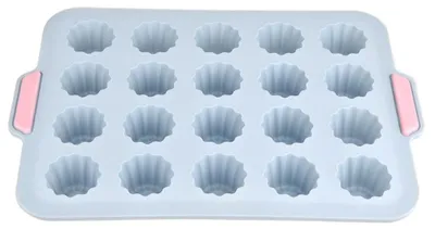 Silikon-Backform, 20 Mulden, für Canelés, Cupcakes, Gelee