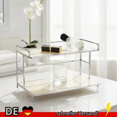 Produktbild von Metall-Schreibtischregal mit Mehreren Ebenen Doppelschichtiger