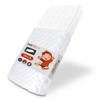 Obrázek produktu pro be4home dětská matrace do kolébky 140 x 70 cm, prodyšná, antialergická, oboustranná, matrace do kolébky, matrace do kočárku