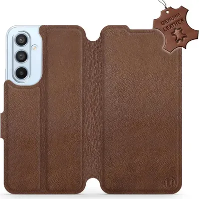 Produktbild von Echtleder Handyhülle für Galaxy A54 5G, Mobiwear Leather, Braun