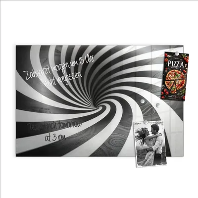 Produktbild von Magnettafel 60x40cm Pinnwand Whiteboard beschreibbar - Hypnotisches Muster