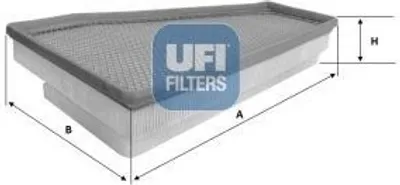 Produktbild von Luftfilter UFI 30.600.00 für CHRYSLER PT CRUISER (PT) Filtereinsatz