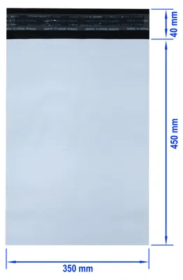 Produktbild von 100 Folienversandtaschen, 350 x 450 + 50 mm, 50 µm, Hansepack24