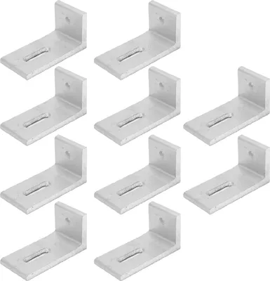 Image de 10 supports de montage solaires en L en alliage d'aluminium pour systèmes photovoltaïques de toiture