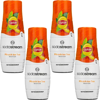 Produktbild von SodaStream Getränke-Sirup Lipton Eistee Pfirsich, 440ml, 4 Stück