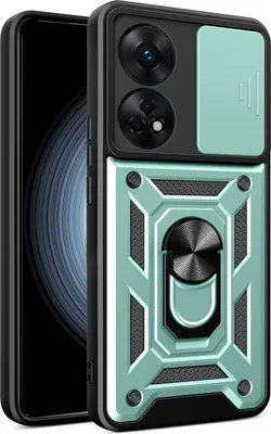 Produktbild von Hülle für Oppo Reno8 T 4G mit Ring Ständer Halter Dia Kameraschutz TPU PC Hybrid Handyhülle Grün