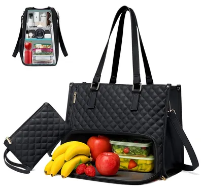 Immagine prodotto di Borsa da pranzo 2-in-1 per donna, borsa per laptop e borsa termica, ideale per il lavoro e l'università