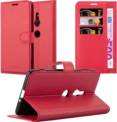 Obrázek produktu pro Cadorabo Case for Sony Xperia XZ2 Protective Case in Red Pouzdro na mobilní telefon s magnetickým zavíráním