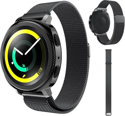 Produktbild von Strap-it Samsung Gear Sport Milanese Armband (Schwarz)
