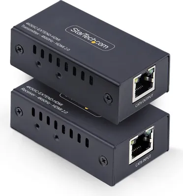 Obrázek produktu pro StarTech.com 4K50IC-EXTEND-HDMI, 3840 x 2160 px, AV vysílač a přijímač, 60 m, Kabel, Černá, HDCP