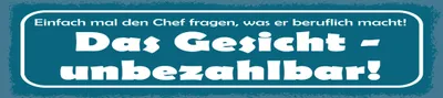 Produktbild von vianmo Holzschild 10x46 cm Chef fragen, was er beruflich macht