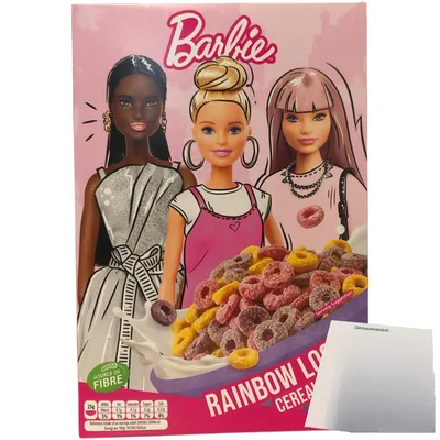 Produktbild von Barbie Rainbow Loops Frühstückscerealien (350g Packung) + usy Block
