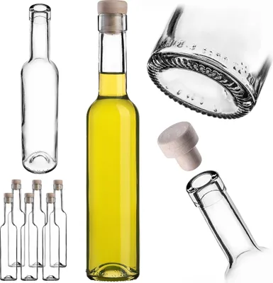 Produktbild von KADAX 6x Flaschen 250ml für Tinkturen mit Kork Fi17